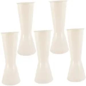 LIFKOME 5pcs 부케 베이스 라운드 핑크 브라이덜 센터피스 플라워 웨딩 장식 홀더 스탠드 결혼식 용품