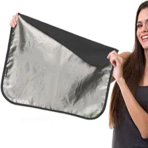 핑테코 패러데이 담요 보호 면 휴대폰 태블릿 노트북용 - 5G 신호 WiFi 블루투스 EMF RF(블랙)로부터의