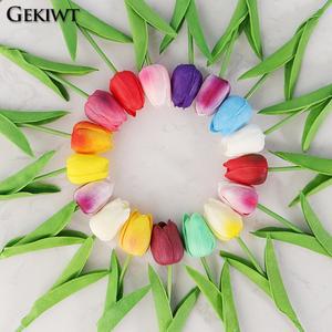 5/10/20 pcs 튤립 꽃 인공 꽃다발 PE 거품 홈 정원 장식 웨딩