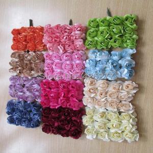 인공 장미 꽃다발 종이 가짜 꽃, 홈 웨딩 장식, 크리스마스 새해 2023 액세서리, 12 개, 36 144 개