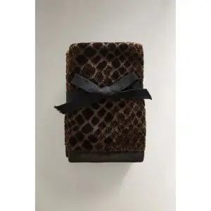 [ZARA] 자라 애니멀 프린트 벨루어 핸드 타월 세트 3개입 - 브라운 3401518