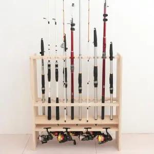 [하프클럽/셀러허브]아름데코 데드 원목 낚시거치대 로드20구 릴7구