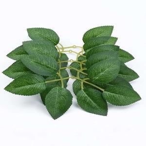 50/100pcs 인공 식물 대형 장미 잎 Hotsale 크리스마스 홈 야외 정원 벽 웨딩 신부 꽃다발 선물 장식