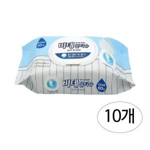 샤인 물에 녹는 비데물티슈 캡형 60매X10팩