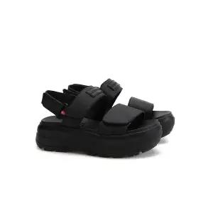 매장정품 [브랜드명] 헌터 HUNTER [WOMEN] 시티 레블 레더 힐 스트랩 샌들 - 블랙 UFD3110LEABLK 121956