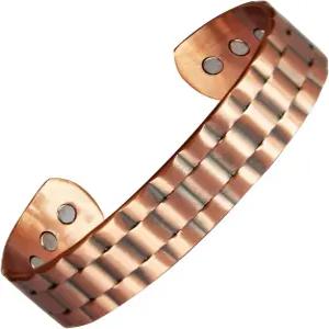 남성용 MagEnergy 구리 팔찌 근력 3500 가우스 자석 99.9 순동 조절 가능한 보석함