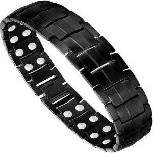 남성용 페라코 마그네틱 팔찌 티타늄 스틸 (블랙) 조절 가능