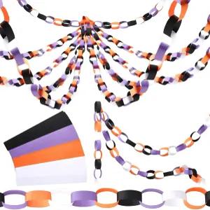 린시아 600 시트 종이 체인 갈랜드 양면 테이프로 1x8 인치 스트립 성 패트릭의 날 부활절 봄 파티 장식용