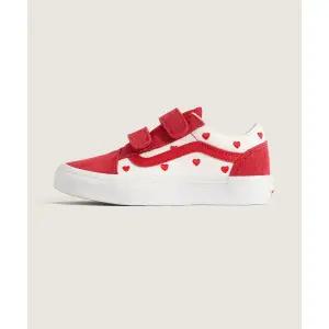 매장정품 [브랜드명] VANS KIDS 올드스쿨 V 키즈_레드 핫 발렌타인스 레이싱레드트루화이트 VN000CYDJV61 1