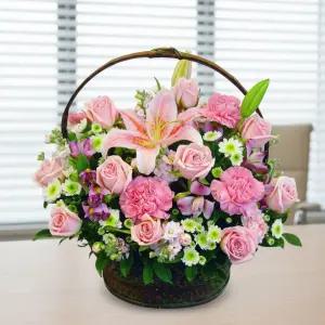 이지플라워 꽃바구니 기쁨 기념일 고백 축하 생일 선물 꽃배달