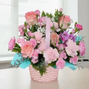 이지플라워 꽃바구니 하늘처럼 카네이션 생일 축하 고백 꽃선물 기념일 이벤트 꽃배달