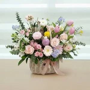 이지플라워 꽃바구니 그대만보여요 생일선물 사랑고백 축하 꽃선물 꽃배달 당일배송