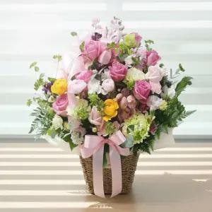 이지플라워 꽃바구니 보고싶은날엔 생일선물 사랑고백 축하 꽃선물 꽃배달 기념일 당일배송