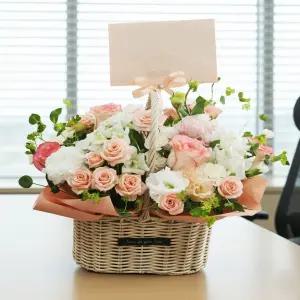 이지플라워 꽃바구니 천사 기념일 생일선물 사랑고백 축하 꽃선물 꽃배달