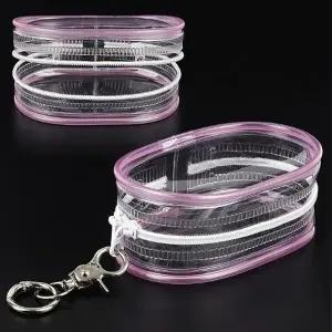 [룽스]핑크 인형투명파우치 PVC 케이스 수납 보관