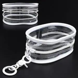 [룽스]미니 파우치 화이트 PVC 케이스 보관