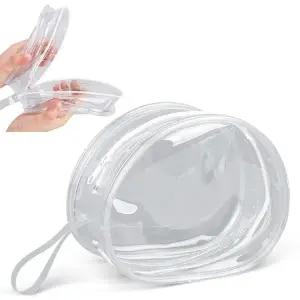 [룽스]화이트 케이스 화장품파우치 PVC 소품 수납