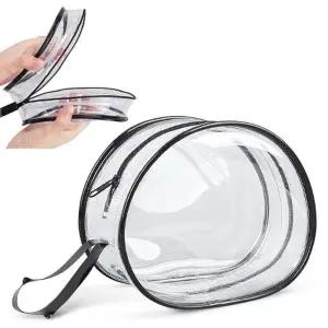 [룽스]블랙 케이스 PVC 휴대용파우치 소품 수납