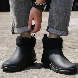 [룽스]레인부츠 겨울 첼시부츠 장화 방한 남성