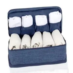 [룽스]화장품 대용량 여행용 양말 파우치 네이비