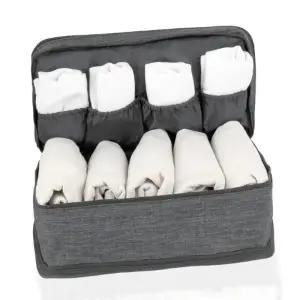 [룽스]대용량 여행용 양말 파우치 그레이