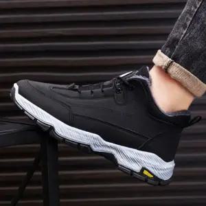 [룽스]방한 캠핑 운동화 따듯한 겨울 털신발 남성