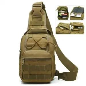[룽스]숄더백 슬링백 군용배낭 등산 소형 카키