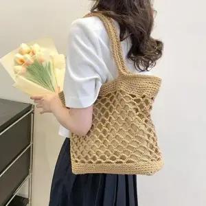 [룽스]데일리가방 뜨개가방 네트백 니트 토트백