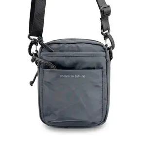 [룽스]지퍼 수납 투포켓 미니 남자가방 크로스백