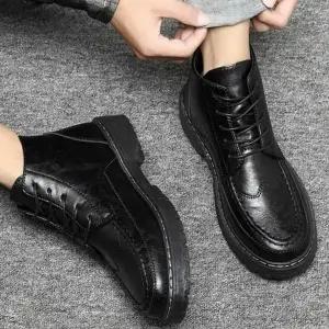 [룽스]스티치 구두로퍼 포인트 블랙 패션 워커