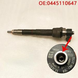 새 제품 0445110647 완전 디젤 커먼 레일  인젝터 03l130855cx 03l130277j