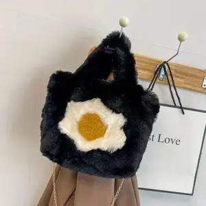 [라일리] Rly 유행 캐주얼 털손가방 패션 여성 메신저백 검정