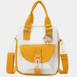 [라일리] Rly 유행 중학생 패션 메신저백 작은 손가방 노란색