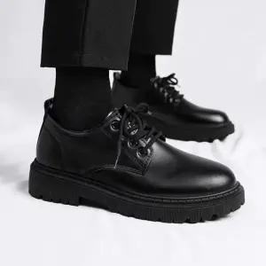 [라일리] Rly 정장구두 모던 베이직 레더 무광 더비슈즈 남성