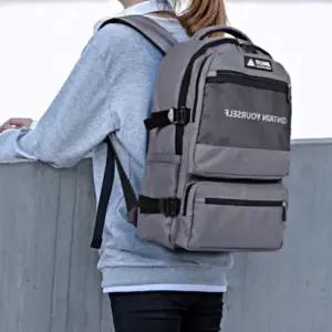 [라일리] Rly 백팩 포인트 메쉬 빅포켓 캐주얼 레터링 영문 앞