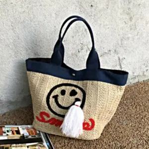 [라일리] Rly 귀여운 레터링 토트백 러블리 여자 소재 라틴 스