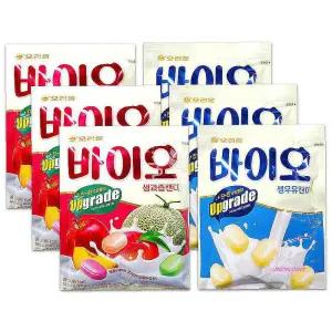 바이오캔디 3개 간식 우유 과일 2종세트 사탕bcd640
