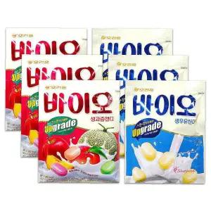 바이오캔디 간식 사탕 과일 2종세트 3개 우유nop298
