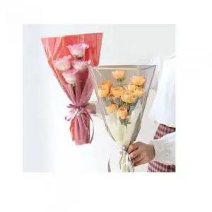 더블 꽃다발 포장지 50장 (대-화이트)