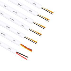 2코어 LED 연장 케이블 28 26 24 22 20 18 AWG 3 4 도체 12V 전자 와이어 자동차 조명용 원형 전원