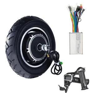 전기 스쿠터 허브 모터 36V 350W 휠 10인치(17A 컨트롤러 LCD 스로틀 포함) 스쿠터용 브러시리스 기어리스