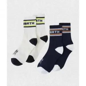 매장정품 브라운브레스 BROWNBREATH 키즈 COLOR BLOCK 2PACK SOCKS - WHITE KLSMSC002WT 1439197