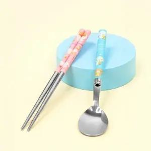 ( )시나모롤 가벼운 진공 쥬니어 스텐수저 세트