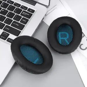 보스 콰이어트컴포트 QC25 QC15 QC35용 교체 이어패드 소프트 프로틴 가죽 헤드폰 이어 쿠션 메모리 폼