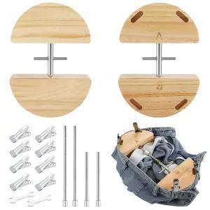 레리톤 2팩 진 팬츠 허리 익스텐더 30인치~60인치 헤비 듀티 조절 밴드 스트레처 회전 나사 포함으로