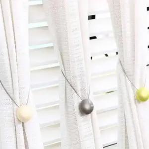 (옵션 그린)마그네틱 볼 커튼 타이 창문인테리어 거실커튼