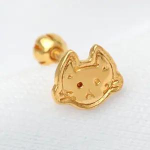 24K 순금 99.9% 냐옹이 피어싱