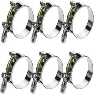 WYSIWYKA T-볼트 호스 클램프 조정 가능한 작업 범위 1.26 -1.46(32-37mm) 304 스테인리스 스틸 자동차