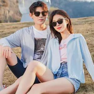 여름 EP33WA93 자외선 차단 쿨 후드집업 커플 초경량 등산복