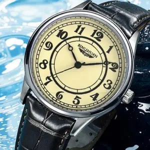 라운드 자인 아날로그 패션 초 바늘 가죽 메탈 수능 학생